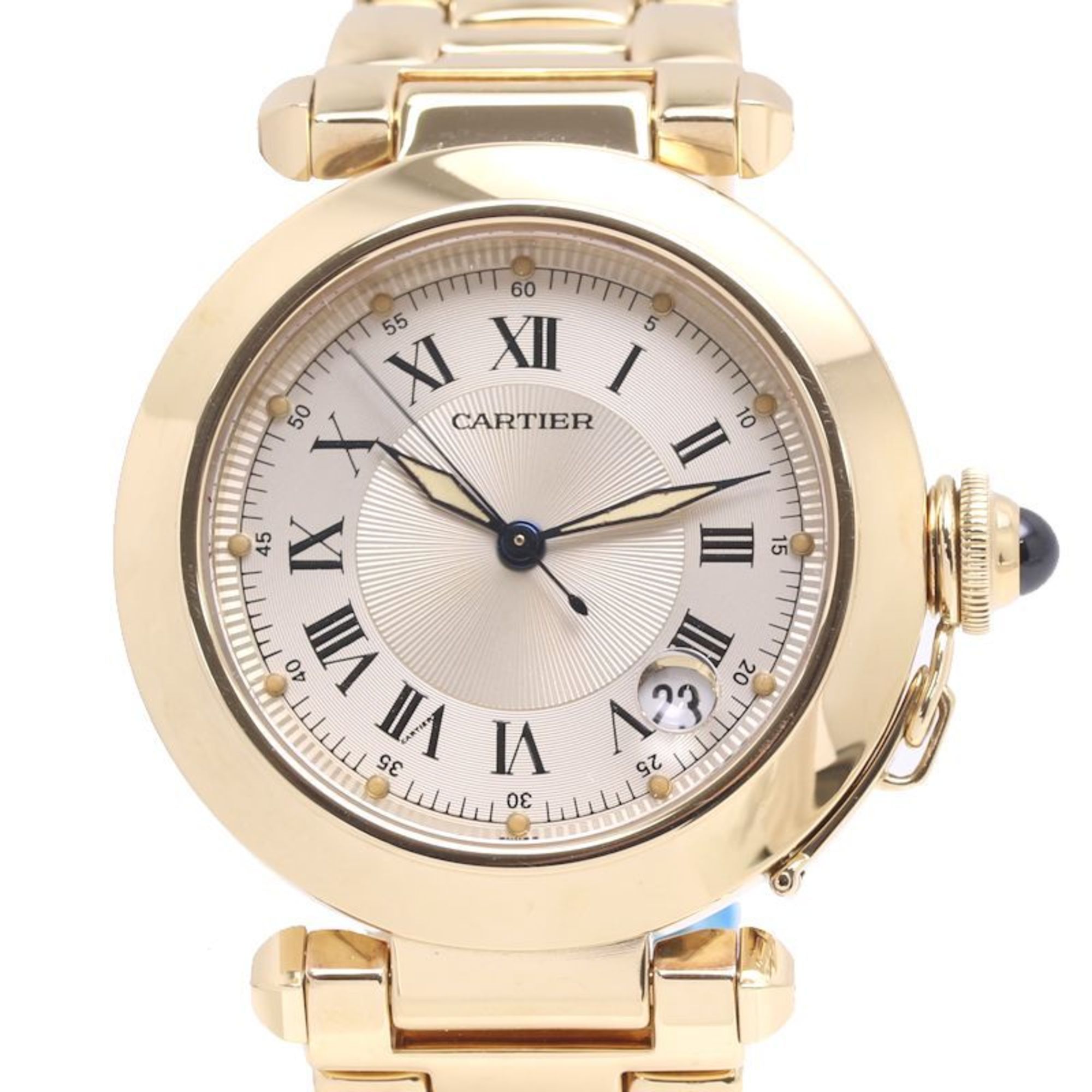 CARTIER Pasha de Cartier 38mm W30073D1 K18YG Yellow Gold Men's 39948 Watch