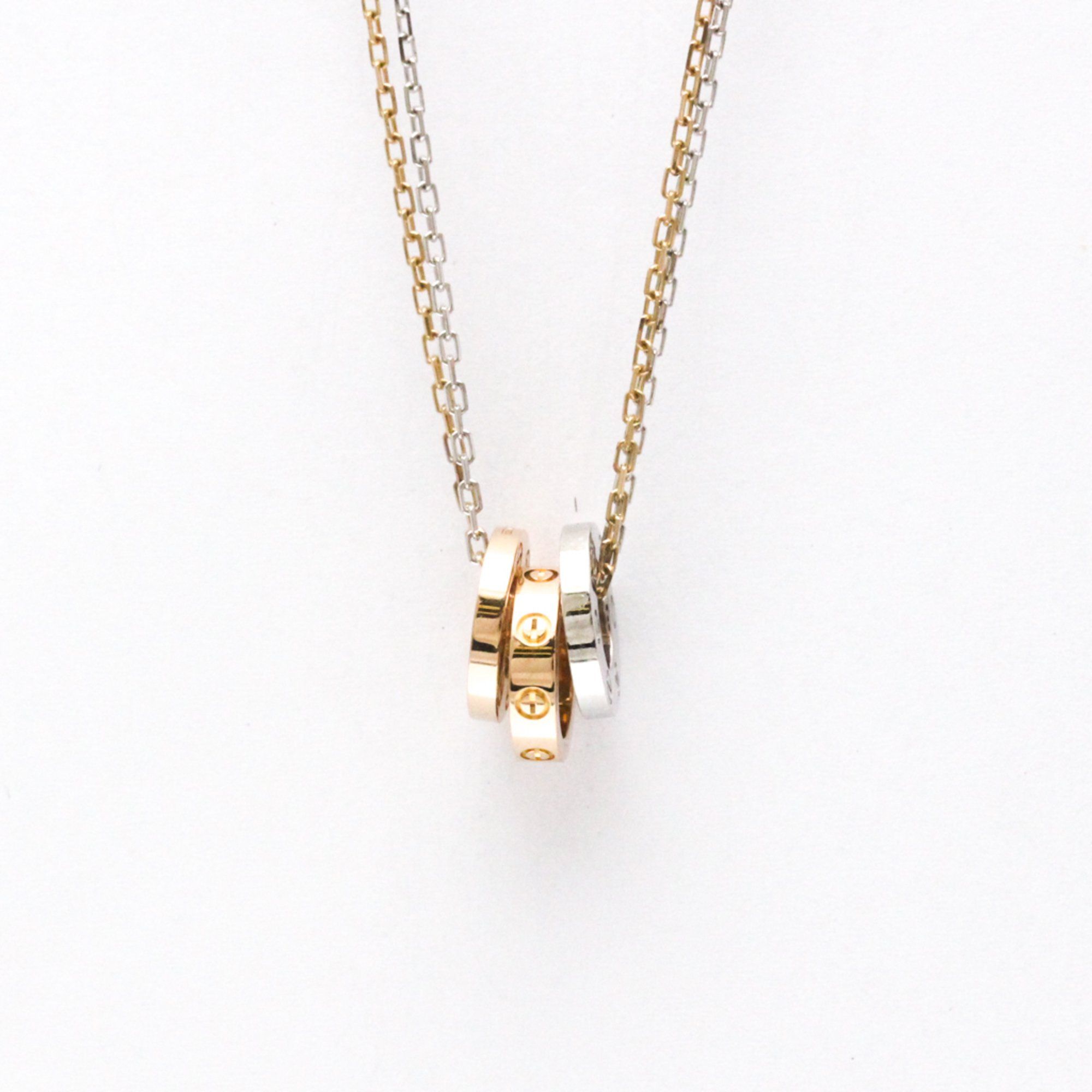 Cartier Love Necklace B7219700 Pink Gold (18K),White Gold (18K) Diamond Men,Women Fashion Pendant Ne