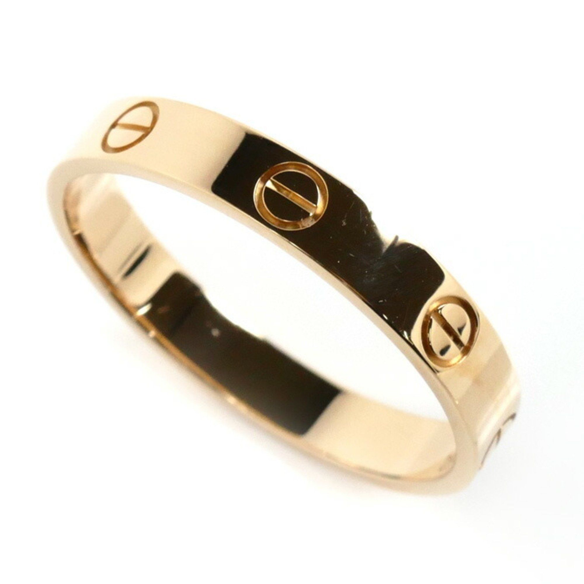 CARTIER K18PG Pink Gold Love Ring B4085263 Size 22.5 63 3.8g Unisex
