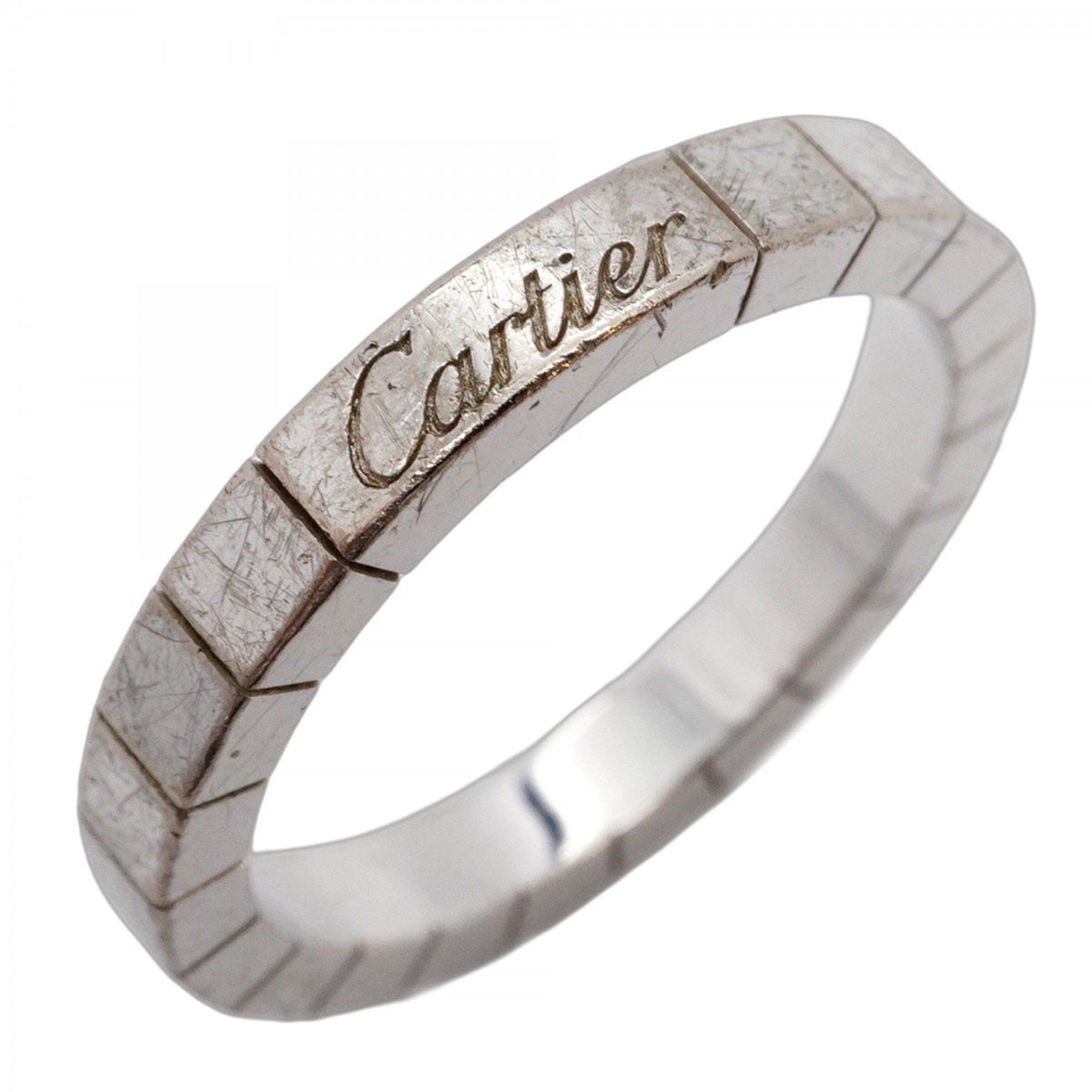 Cartier Ring Lanier 18KWG White Gold #57 Men's