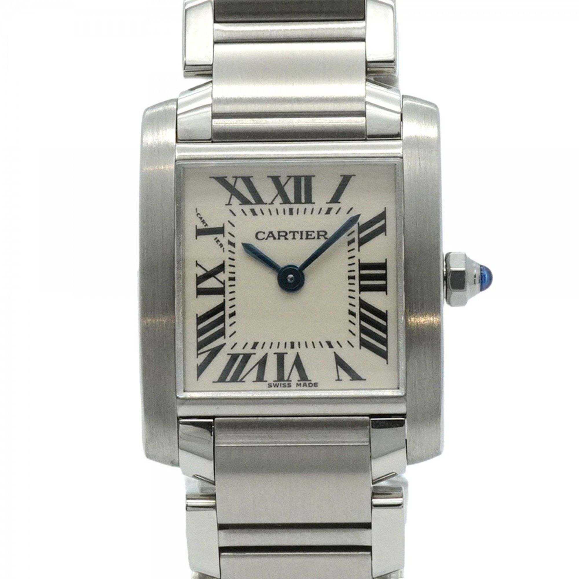 Cartier Tank Francaise 2384 White Dial Watch for Women
