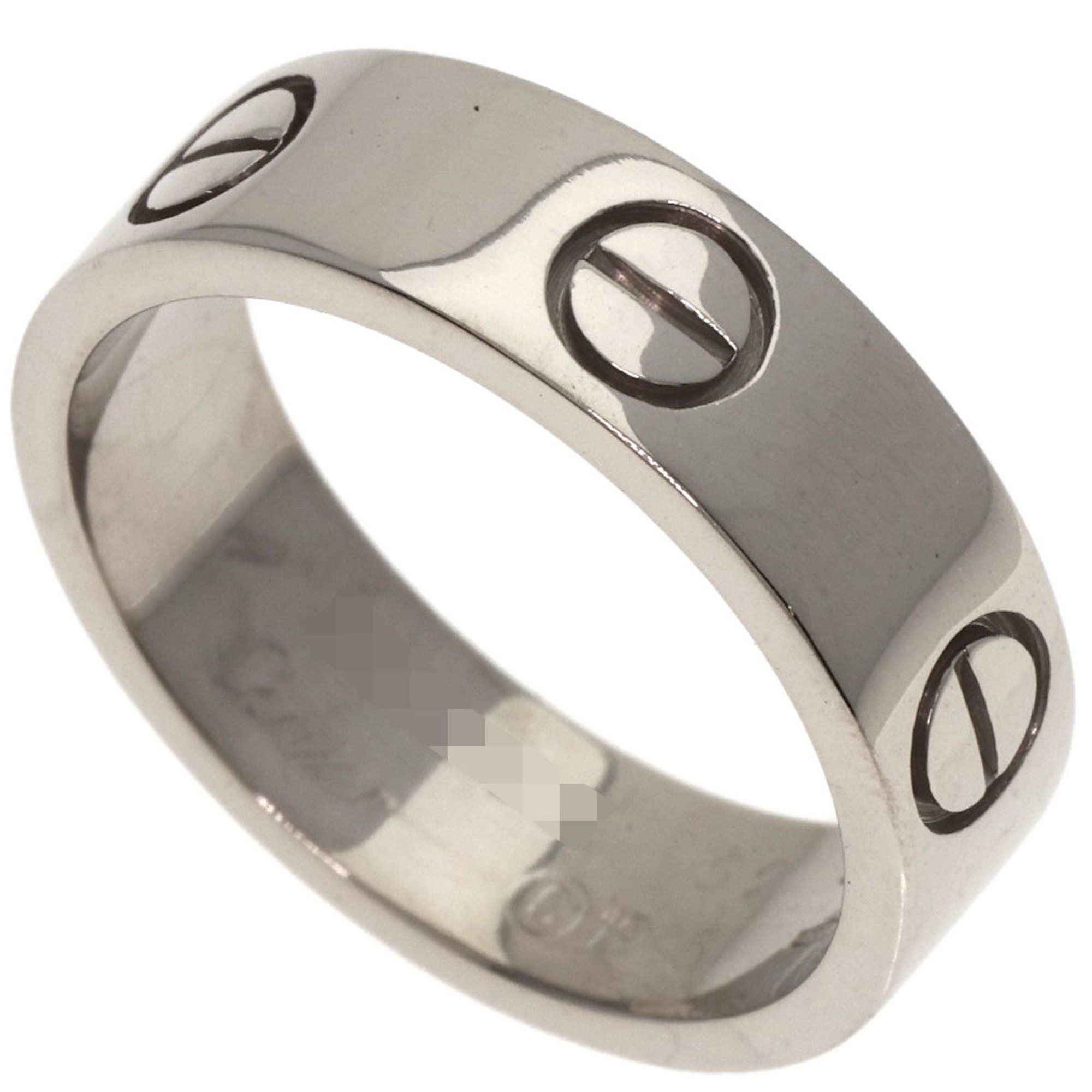 Cartier Love Ring #52 18K White Gold Women's CARTIER