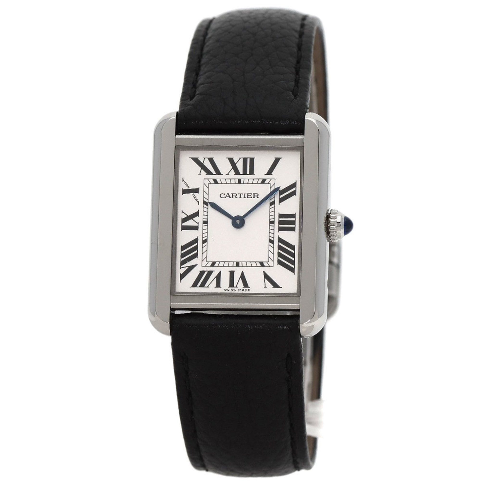 Cartier WSTA02030 Tank Solo SM Watch Stainless Steel Leather Women's CARTIER