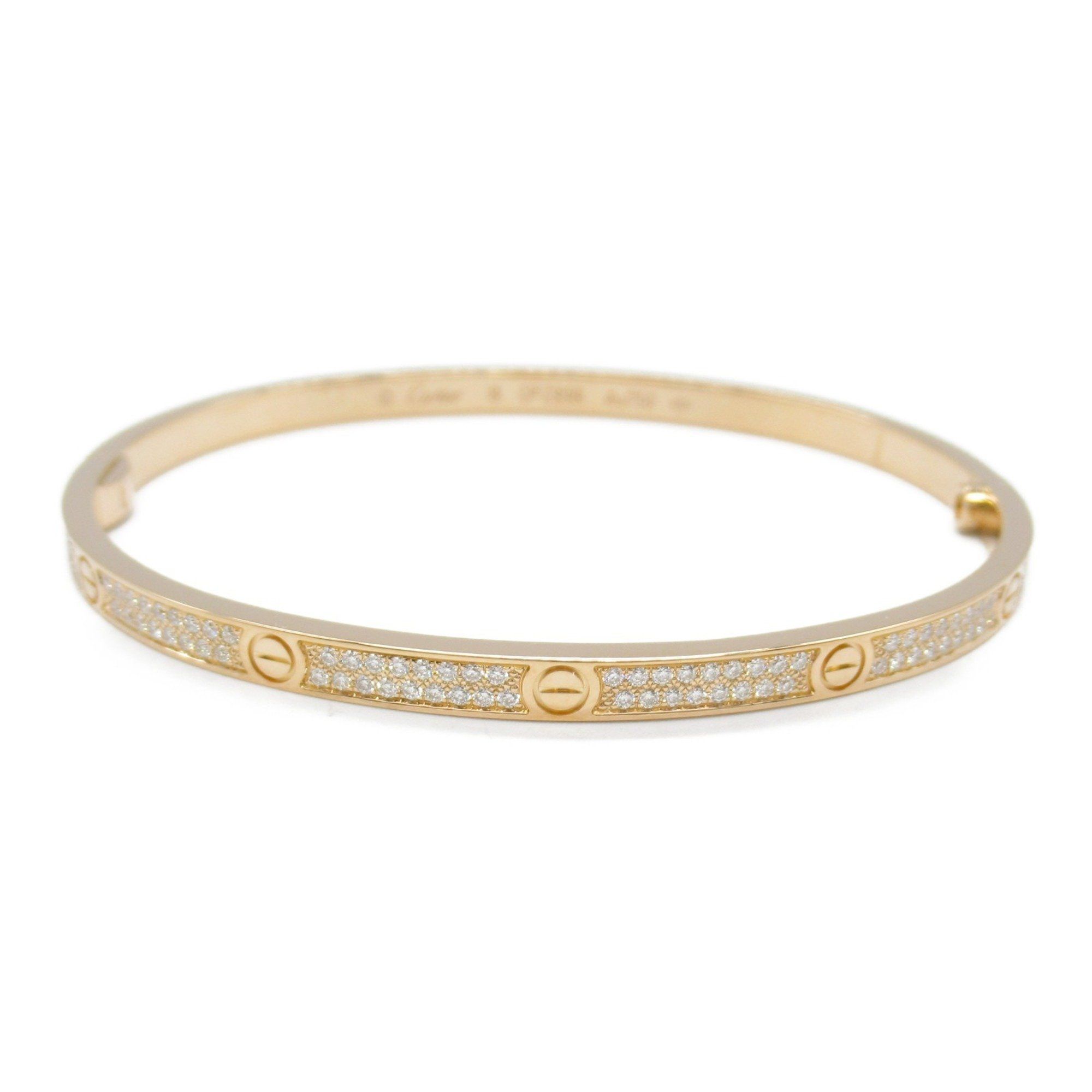 Cartier Love Bracelet Pavé Diamond SM K18PG (Pink Gold) Ladies Clear N6710717