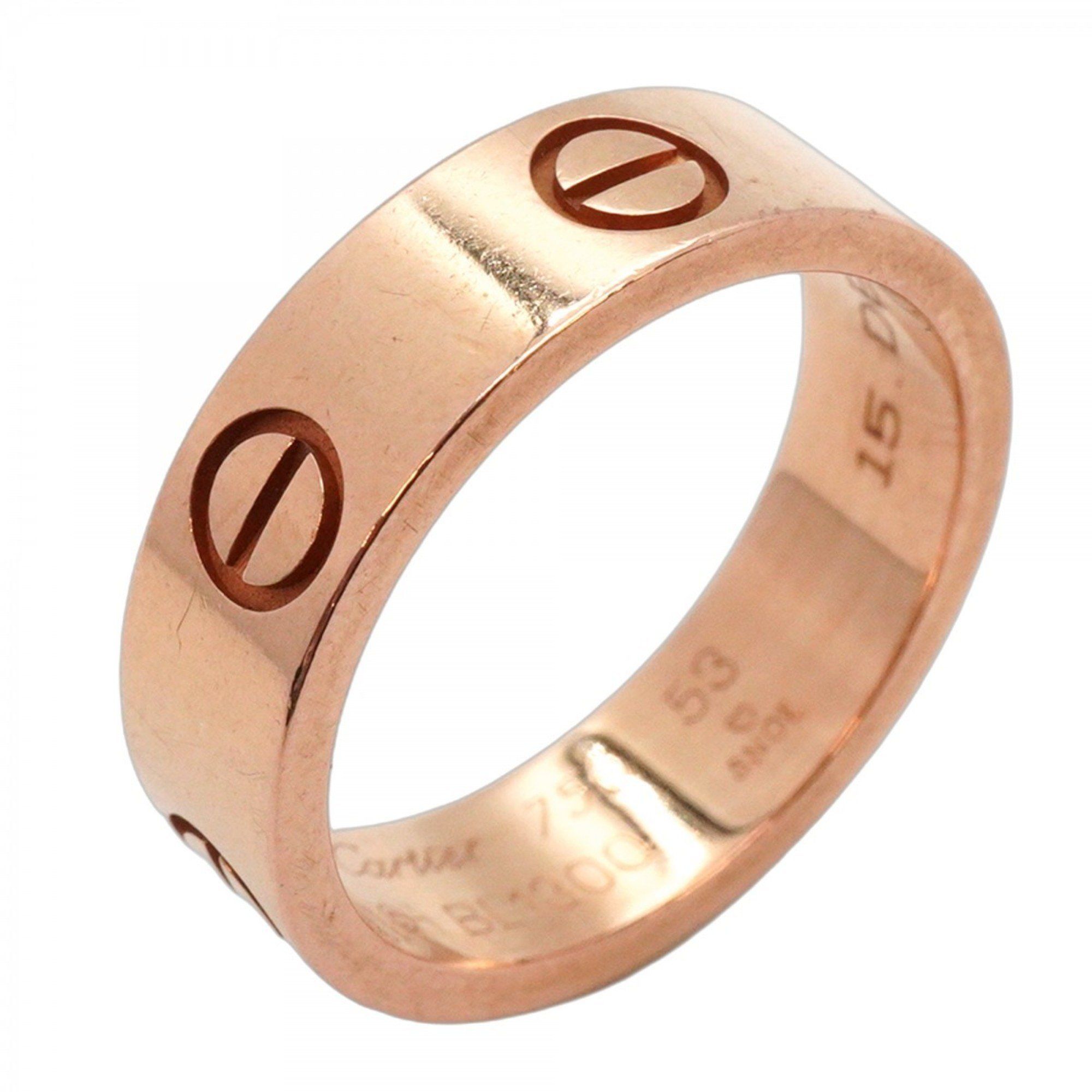 Cartier Ring Love 18KPG Pink Gold #53 Ladies