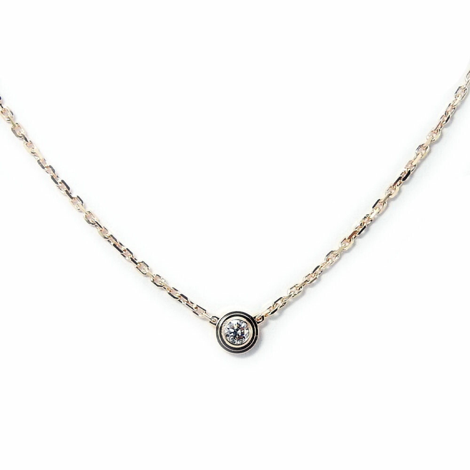 Cartier Necklace Diamant Leger Damour Diamond 750 Pink Gold PG K18 Approx. 2.0g Accessories Women's