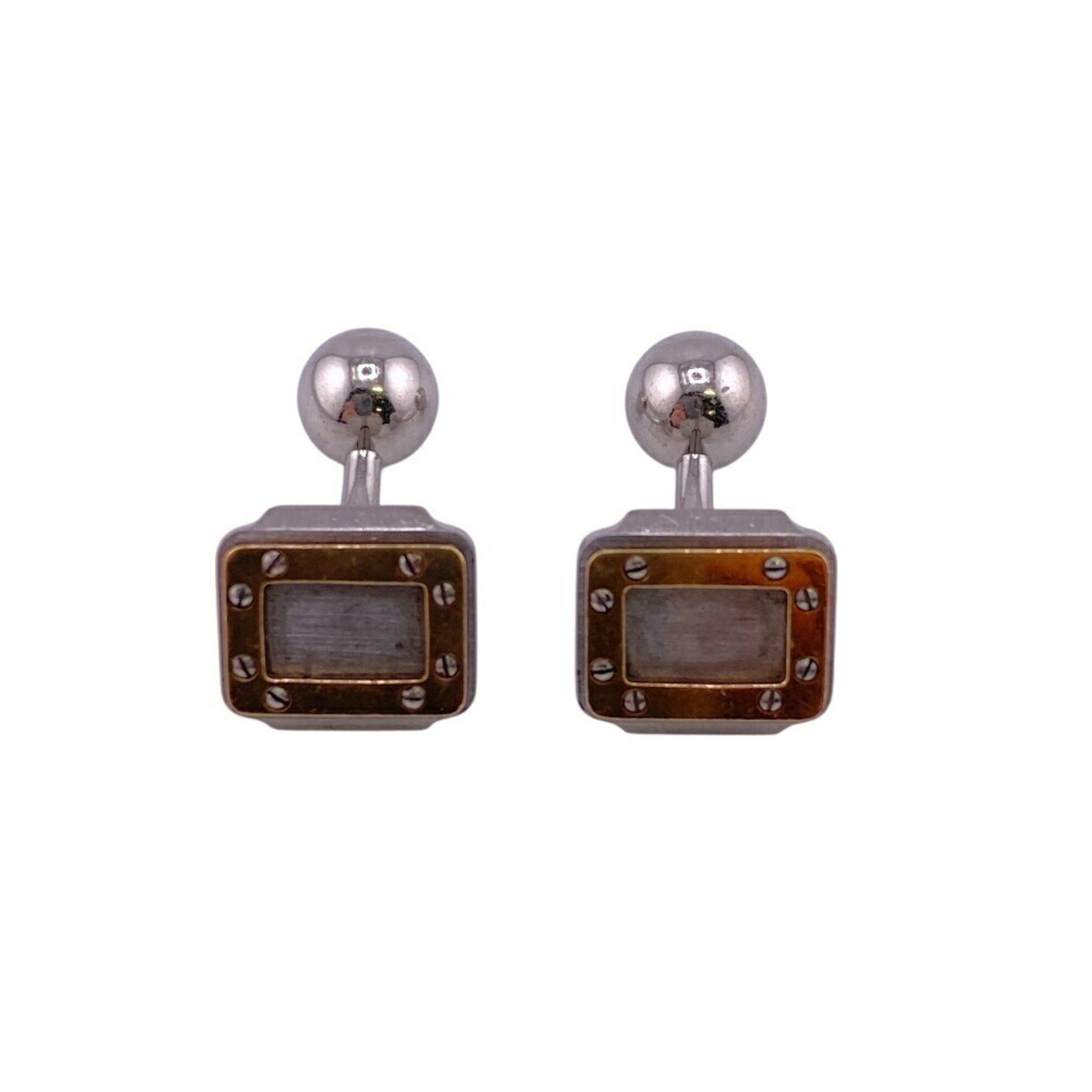 CARTIER Santos Cufflinks K18 x SS or et acier Silver Men's