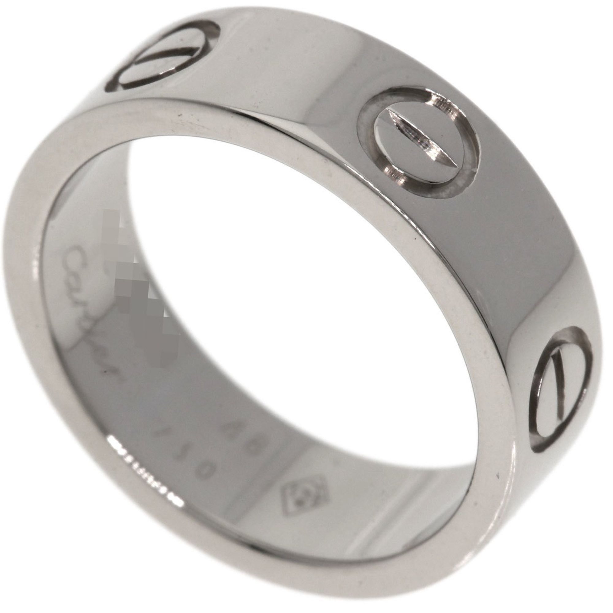 Cartier Love Ring #48 18K White Gold Women's CARTIER