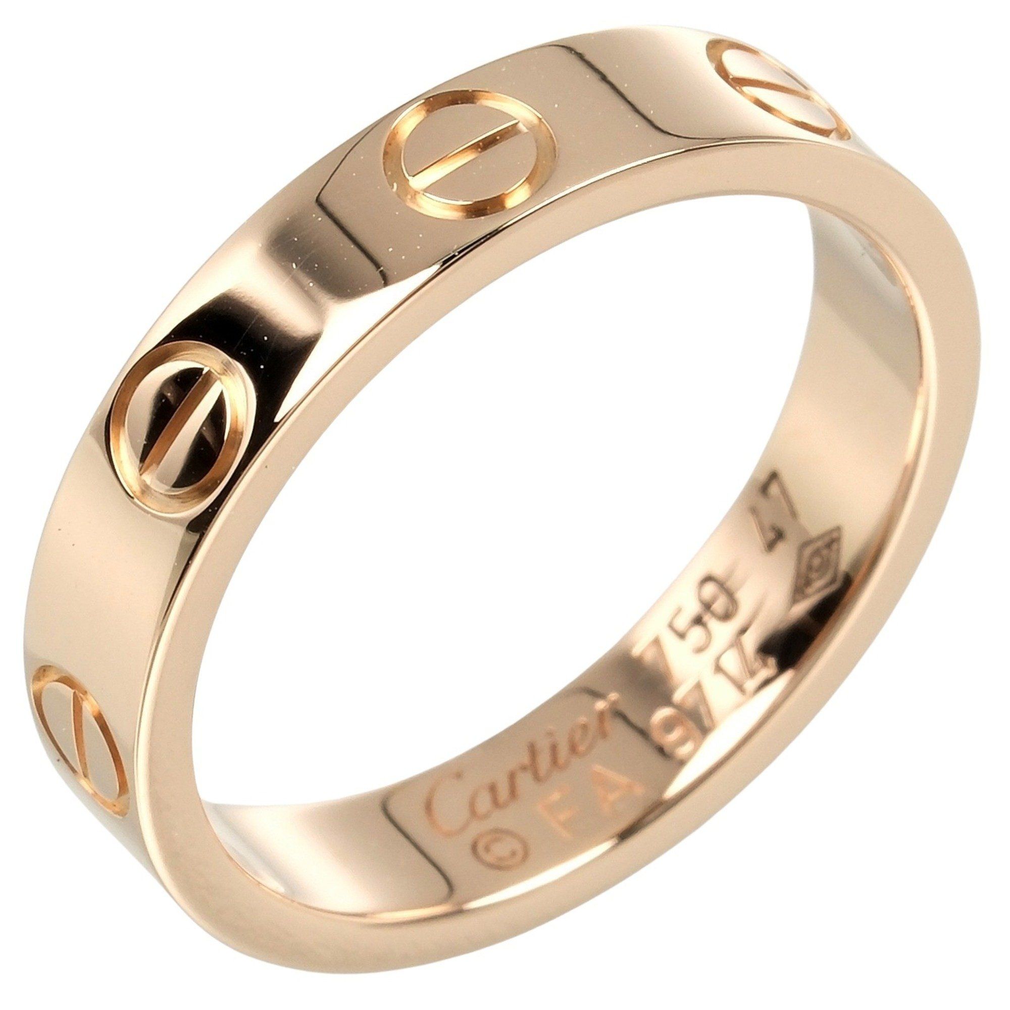 Cartier Love Wedding size 7 ring, K18PG pink gold, approx. 3.4g