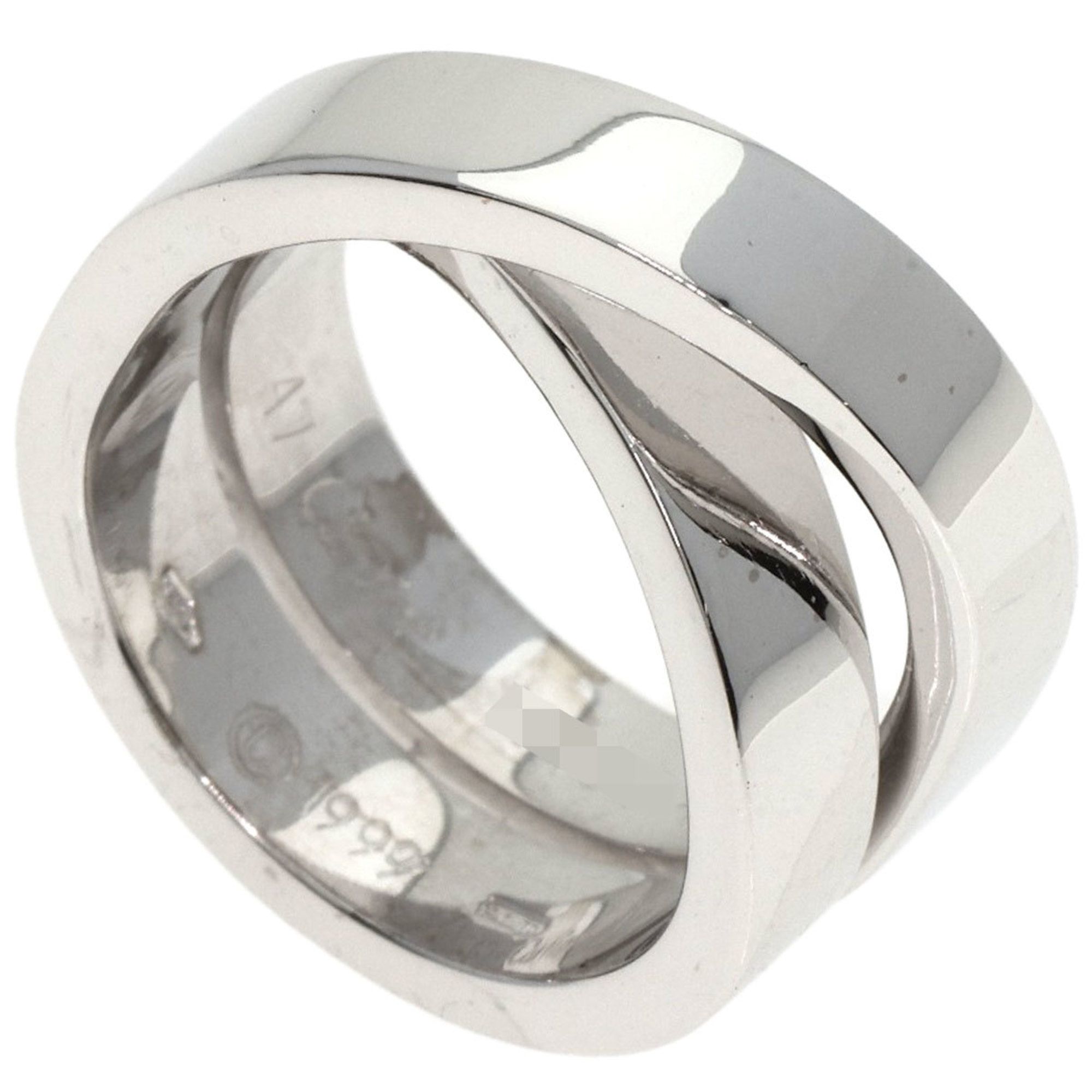 Cartier Paris Ring #47 18K White Gold Women's CARTIER