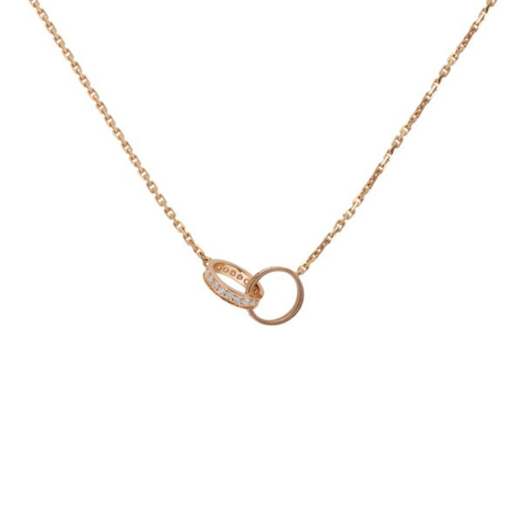 Cartier Love Semi-Pavé 18K Pink Gold Necklace