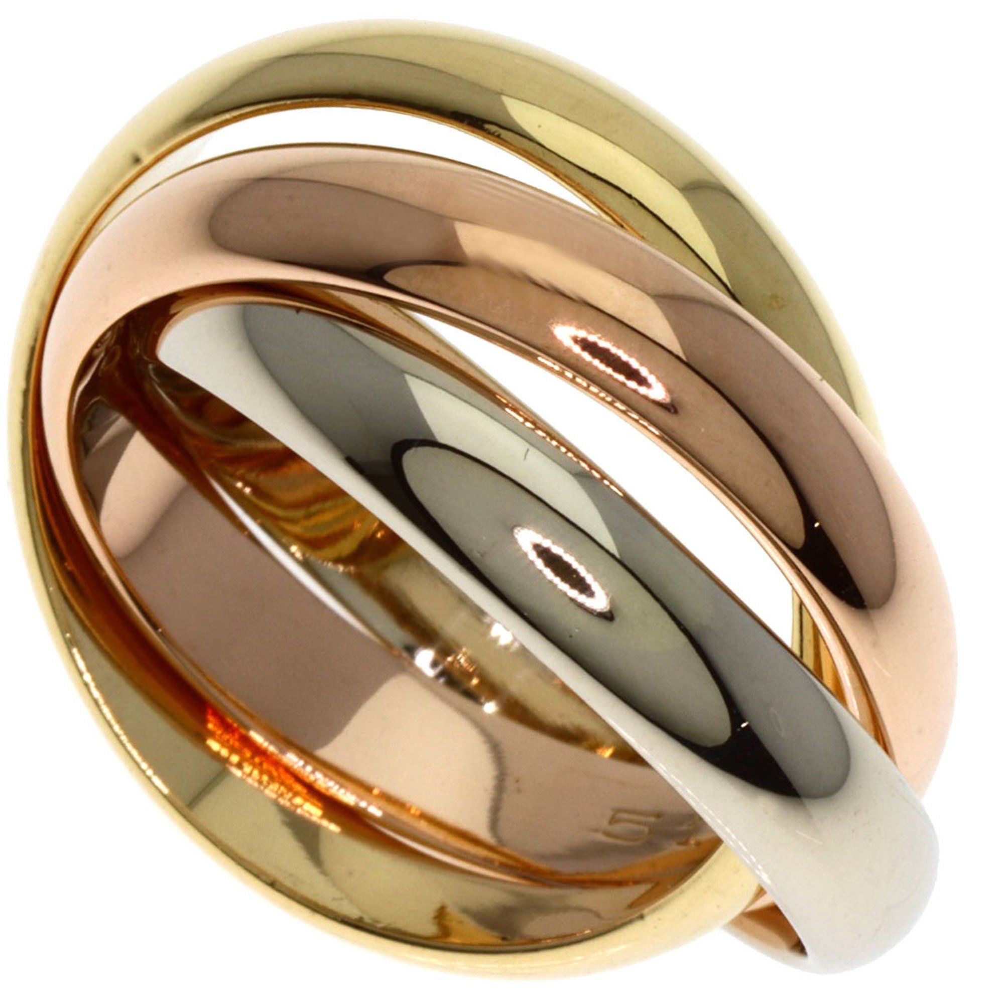 Cartier Trinity #51 Ring 18K Yellow Gold 18KWG 18KPG Women's CARTIER