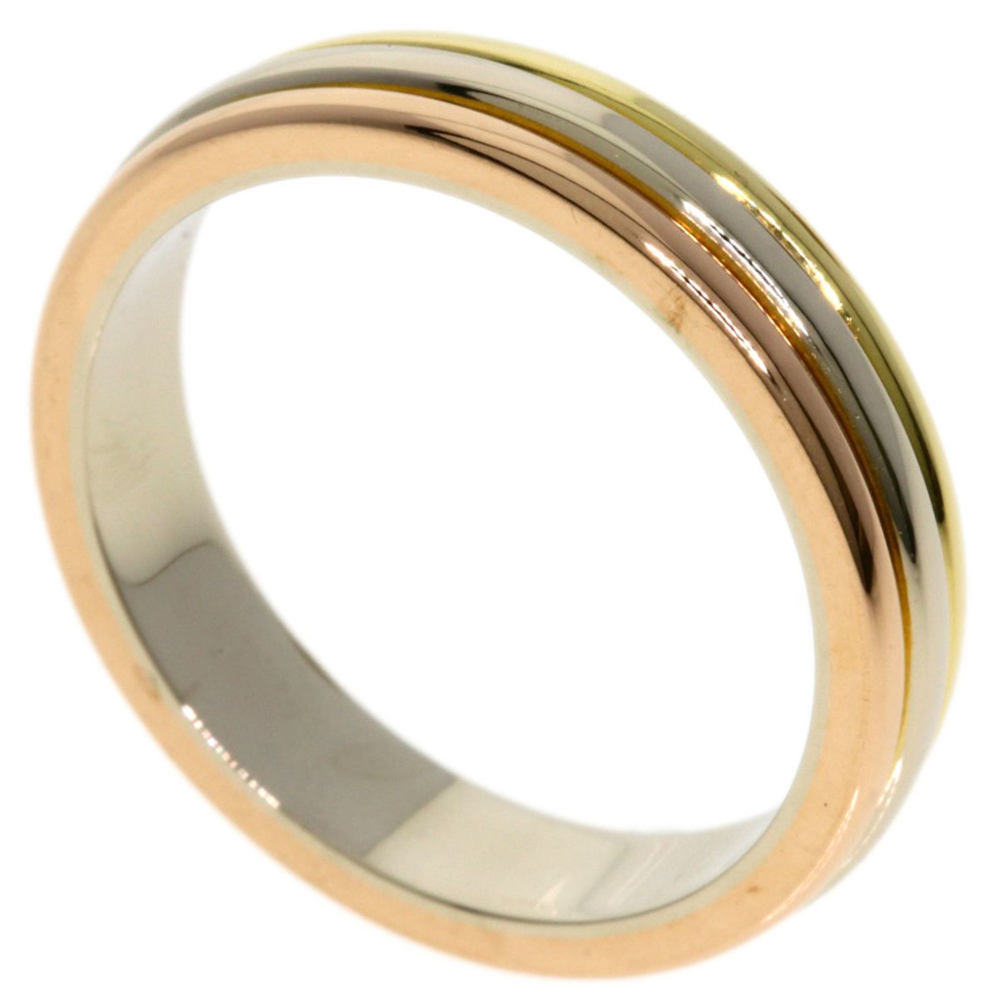Cartier Three Color #50 Ring, K18 Yellow Gold, K18PG, K18WG, Women's