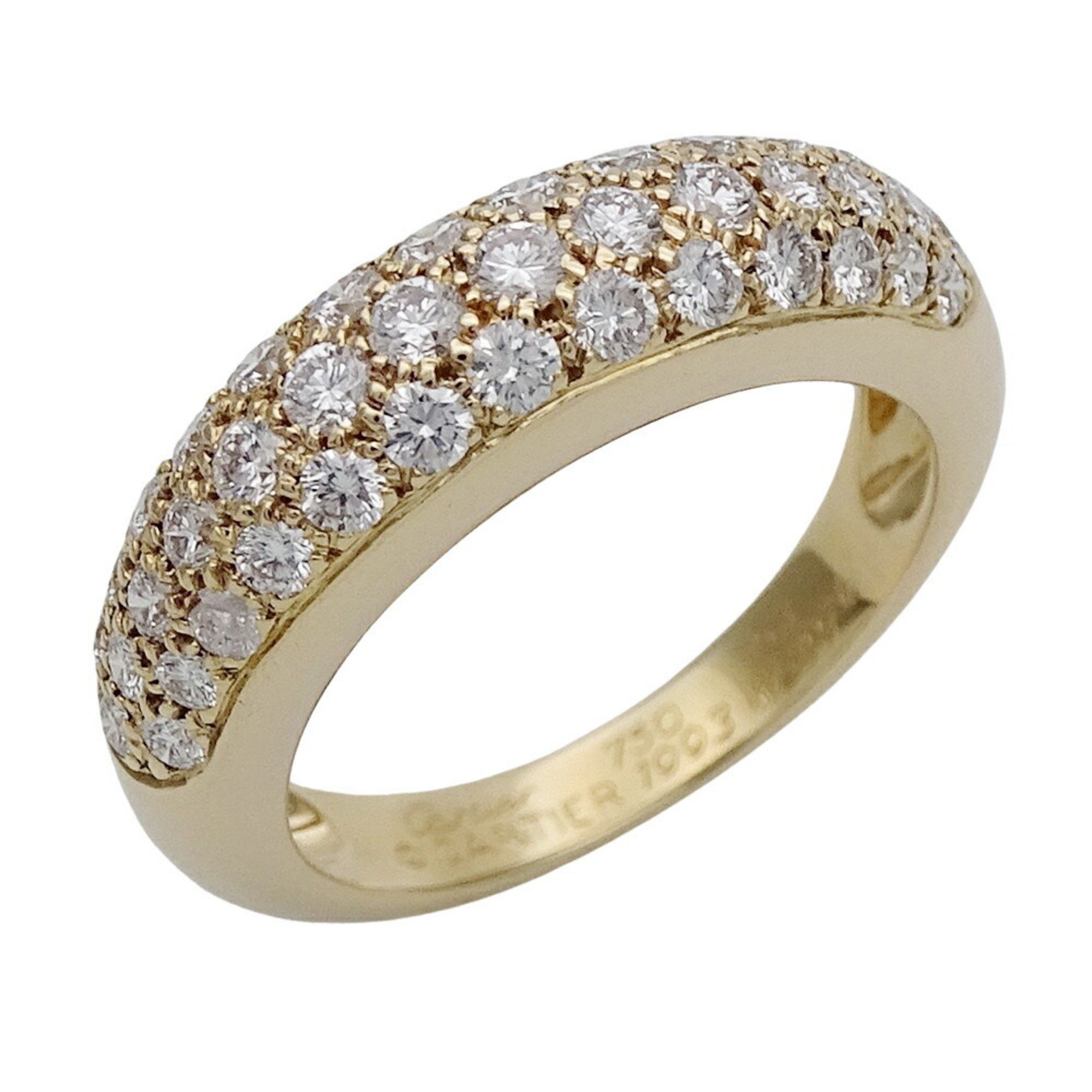 Cartier Ring for Women, 750YG Diamond, Mimi, Yellow Gold, #53, Approx. Size 13