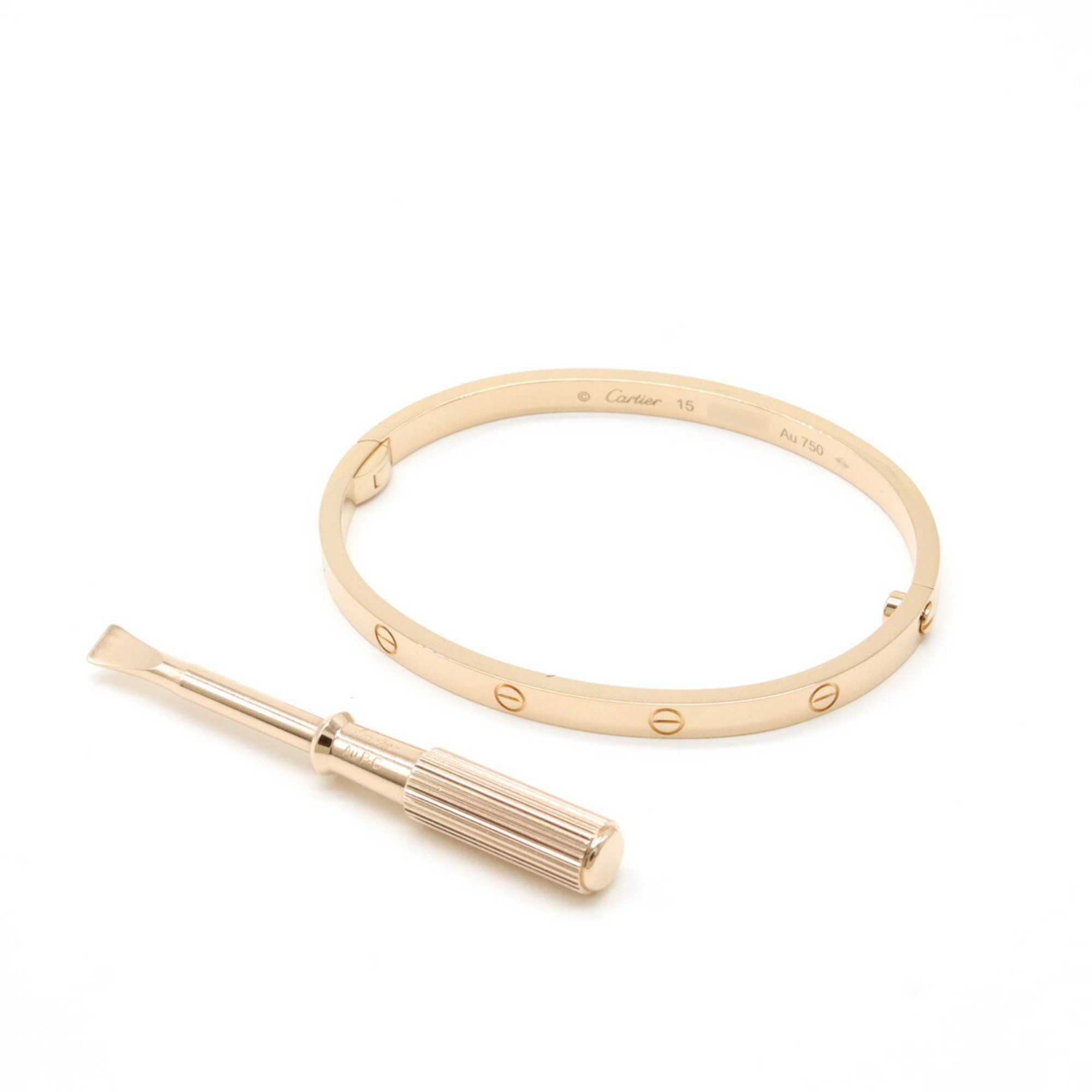 Cartier LOVE Bracelet SM Bangle K18PG 750PG Pink Gold #15 B6047315