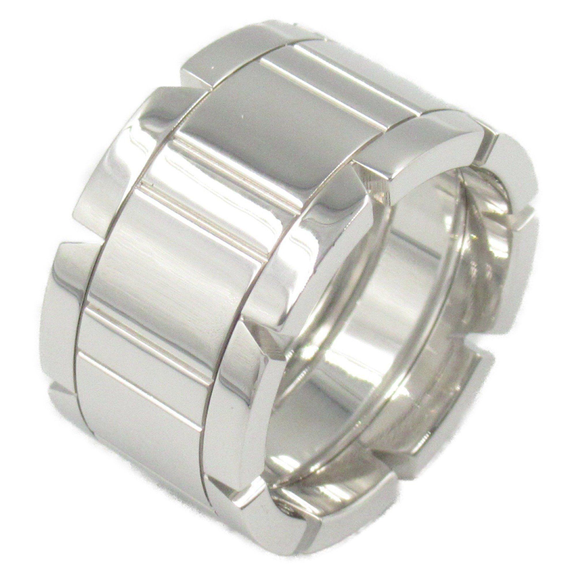 CARTIER Tank Francaise Ring, 18KWG (White Gold), Women's, Silver