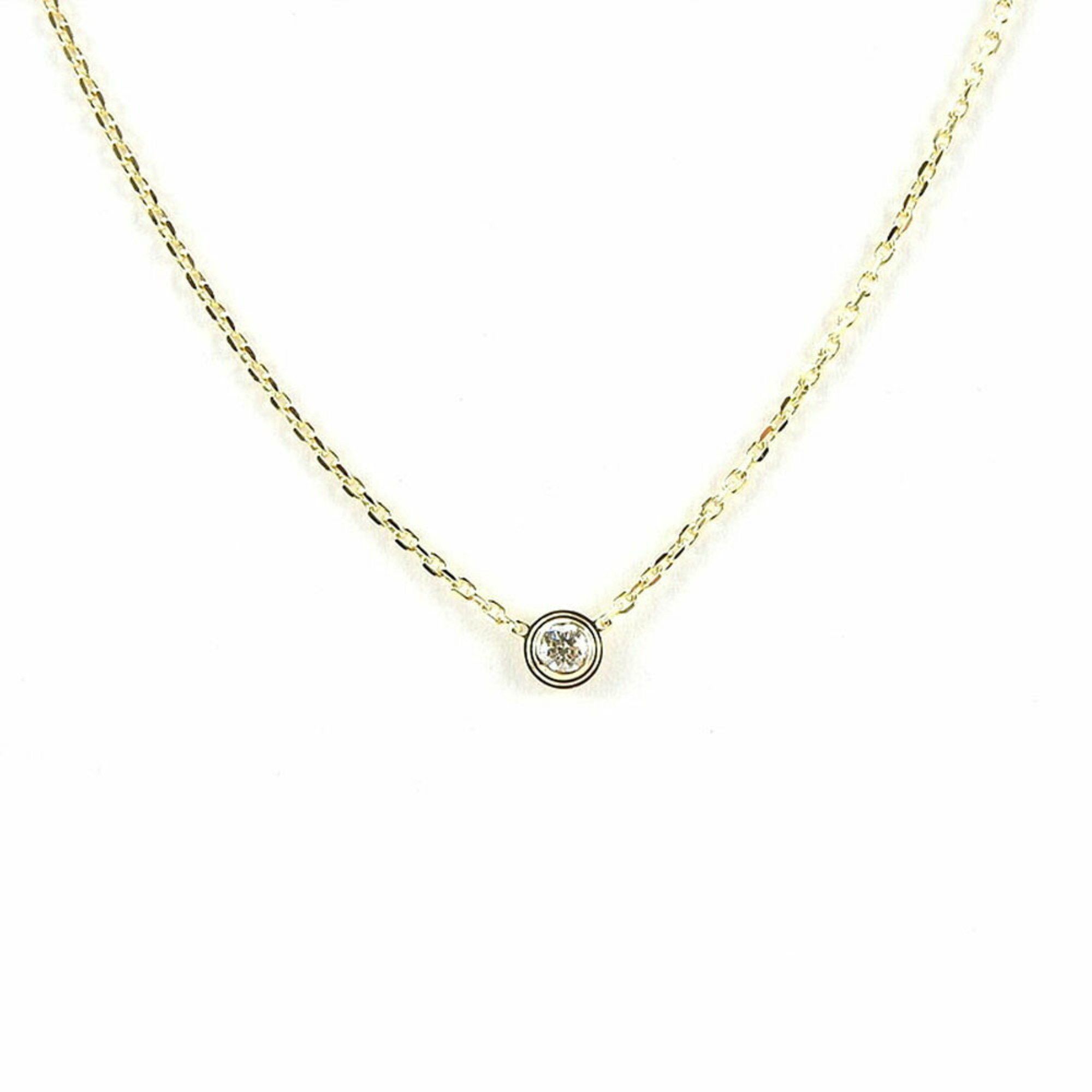 Cartier Necklace Dearman Leger Diamond 750 YG K18 Gold Approx. 2.2g Yellow Accessories Ladies jewelr