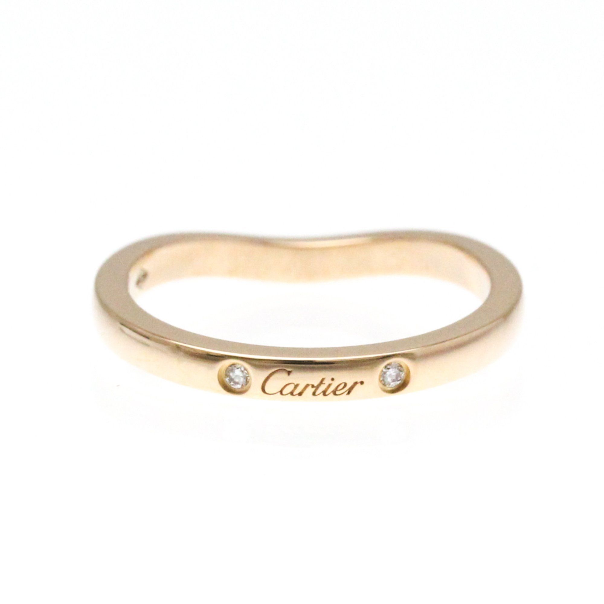 Cartier Ballerina Diamond Ring Pink Gold (18K) Fashion Diamond Band Ring Pink Gold