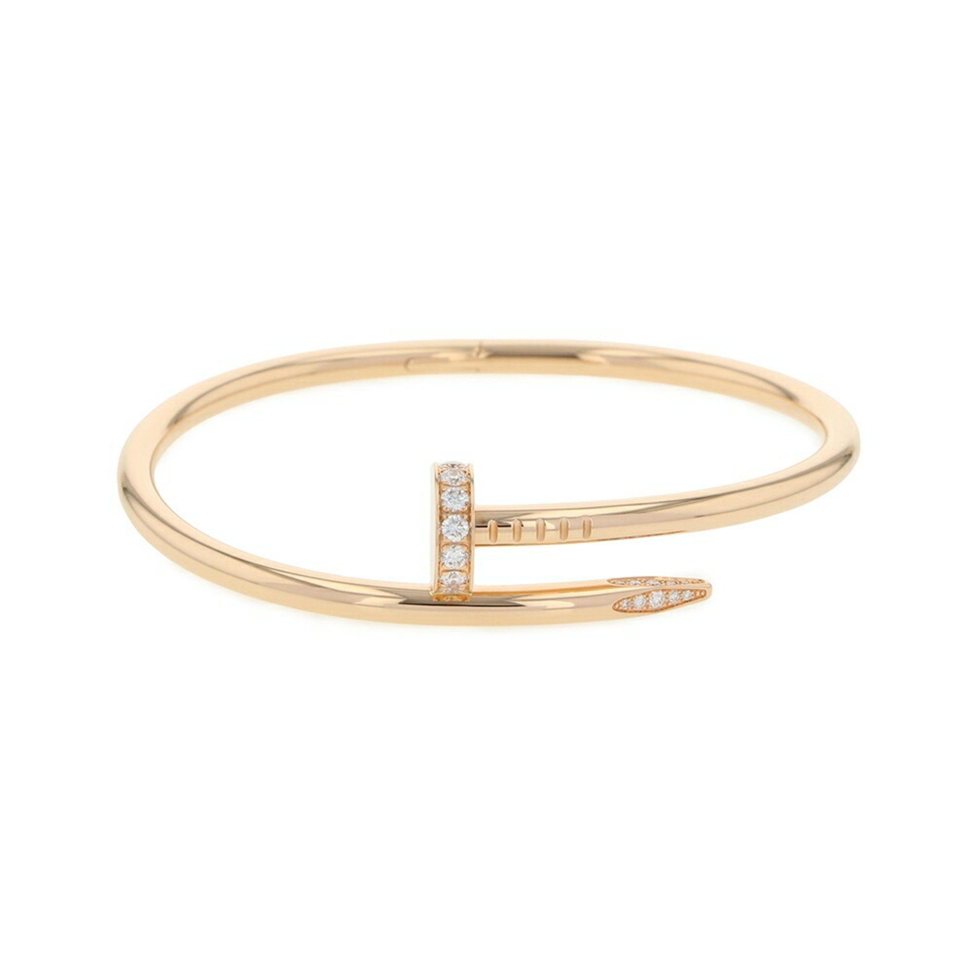 Cartier Bracelet Juste un Clou Classic Diamond 32P Total 0.58ct 18KPG Pink Gold Size 17 B6048517 Ban