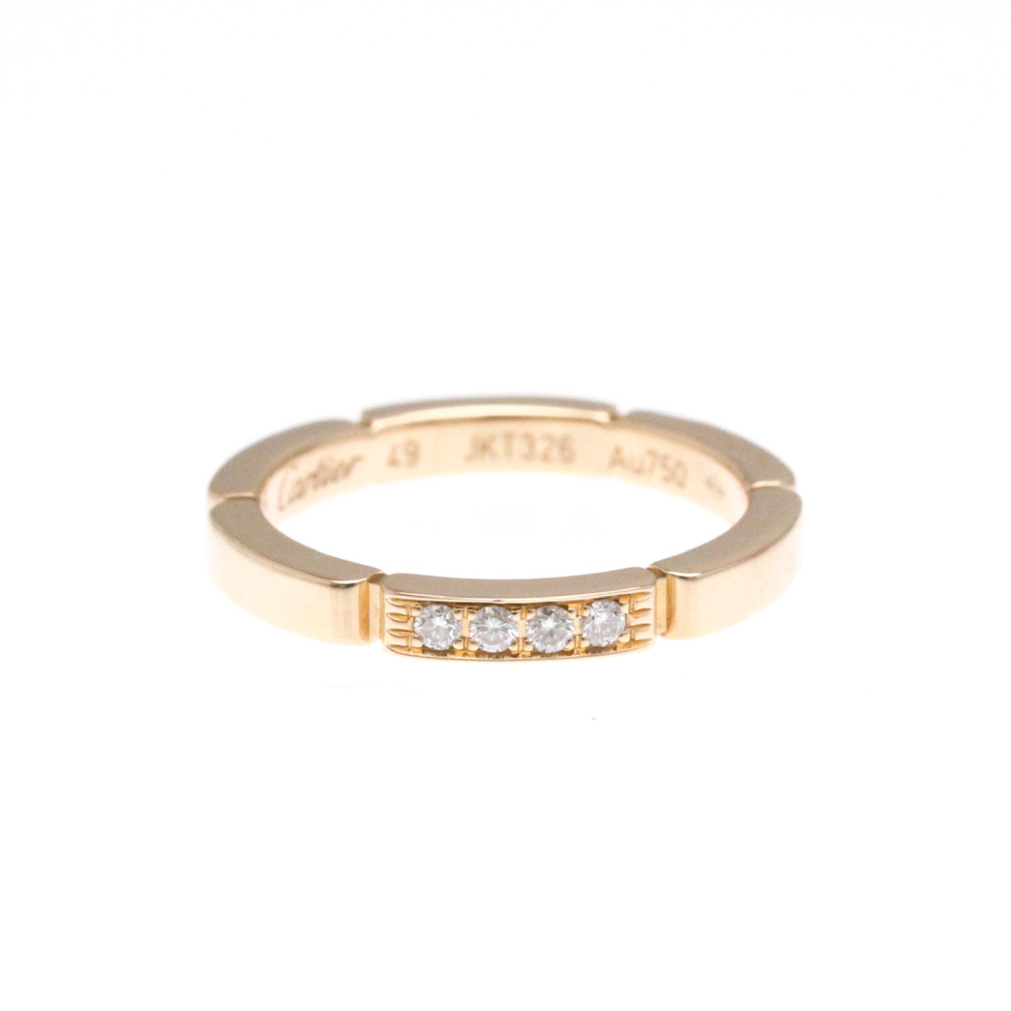 Cartier Maillon Panthere 4P Diamond Ring Pink Gold (18K) Fashion Diamond Band Ring Pink Gold