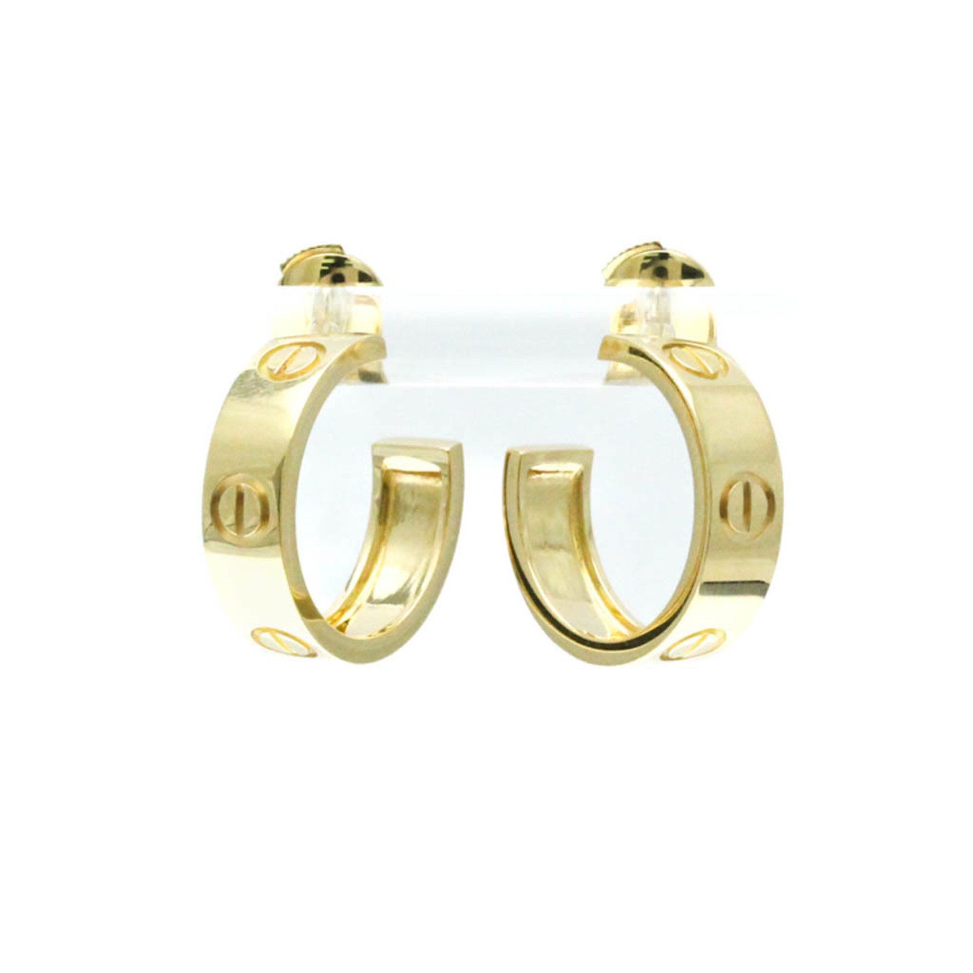 Cartier Love No Stone Yellow Gold (18K) Half Hoop Earrings Gold