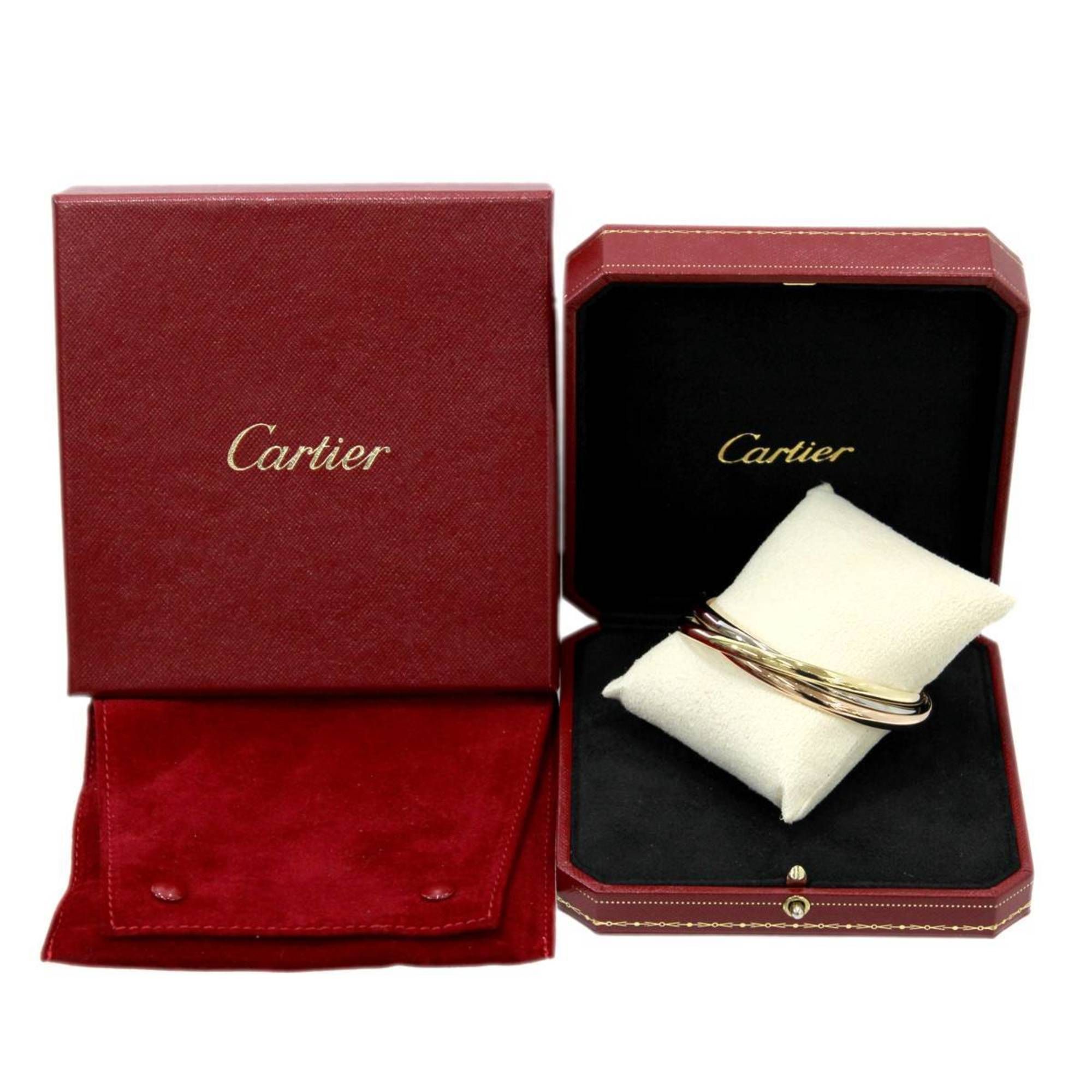 Cartier K18 Trinity Bracelet 3 Color K18YG WG PG Yellow Gold White Pink RT7764 Inner Box Outer Bag M