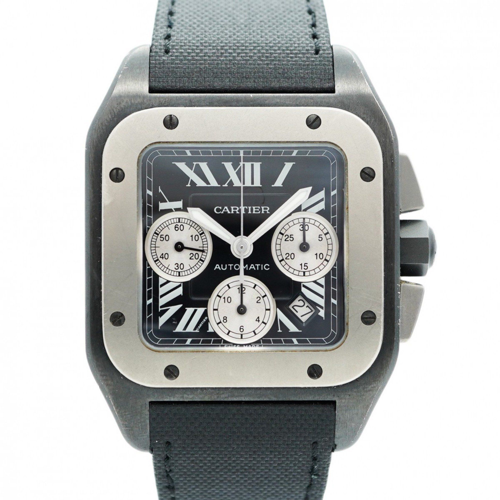 Cartier Santos W202005 Black Dial Watch for Men