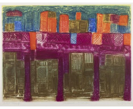 DIETRICH BLODAU (20th Century)&nbsp;Haitsana / Building IIILithograph, 47 x 62cm (18½ x 24½")Signed, artist proof (2)