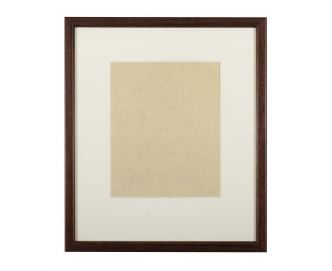 John Luke RUA (1906-1975)Study for a Portrait of Sir William WhitlaPencil, 18 x 14cmProvenance: The Artist's Studio