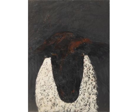 Sarah Walker (b.1965)Portrait of Sheep IIIOil on paper, 87 x 66.5cm Signed and dated (19)'89Provenance: From the Collection o