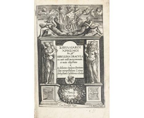 SIBYLLINA ORACULA ex vett. codd. aucta, renovata, et notis illustrata a Joh. Opsopaeo Brettano. Cum interpretatione Latina Se