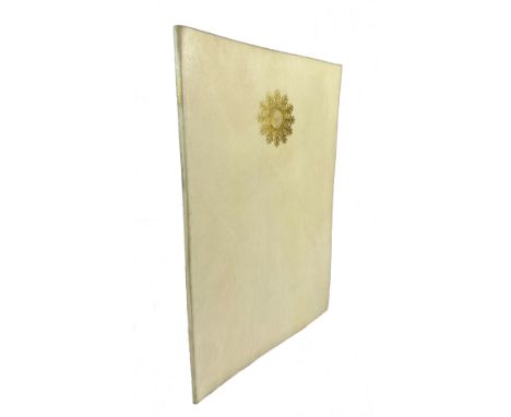 ZILVERDISTEL -- LEOPOLD, J.H. Cheops. (The Hague), 1916. 12, (2) pp., blank. 4°. Or. limp vellum w. gilt thistle on front sid