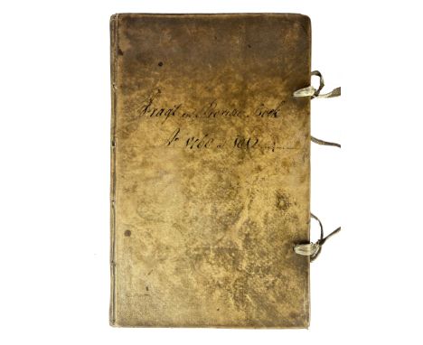 DORDRECHT -- DE KAT -- "VRAGT EN PROVISIE BOEK A° 1768 a 1812". Ms. on laid paper. (138) lvs., r° and v°. Fol. Cont. vellum b