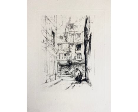 HUYSMANS, J.-K. La Bièvre et Saint-Séverin. Par., Aux Éds. de l'Estampe, 1924. 186 pp. W. 27 etchings by A. Brouet. Cont. red