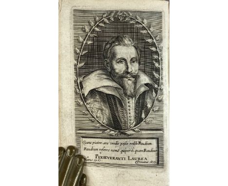 BAUDIUS, D. Amores. Edente P. Scriverio, inscr. Th. Graswinckelio, equiti. Amst., Elzevier, 1638. (12), 518, (2). W. engr. po