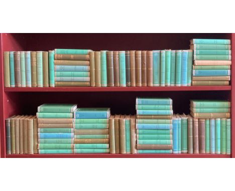 LOEB CLASSICAL LIBRARY. 40 Greek authors. (1913-97). 97 vols. of the series. Ocl. (40) w. dust-j. (Spines partly faded, some 