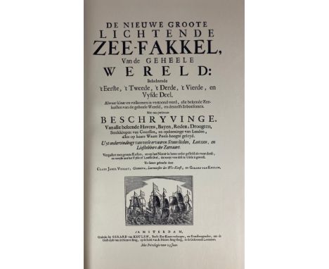 KEULEN, J. &amp; G. v. De nieuwe groote lichtende zee-fakkel, van de geheele wereld. (Facs. ed. 1716-53). Amst., Theatrum Orb