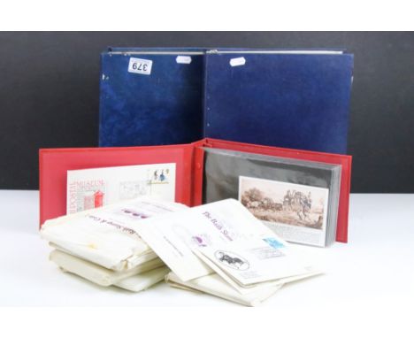 Collection of first day covers to include two large album of covers dating from the 1970s to the 1990s, an album of Bath post