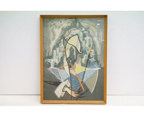 Jose Ortega (1921 - 1990), Espagne " Don Quixote ", original Spanish travel poster, circa 1960, lithograph, 81.5 x 59.5cm, fr