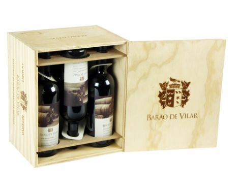 Wine: Portuguese; a cased set of six bottles,&nbsp;of Barao de Vilar, Deuro Doc red Reserva, 2018, boxed. (6)
