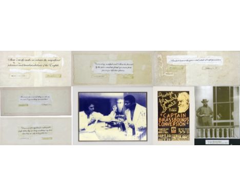 A collection of various framed Quotations, relating to George Bernard Shaw, and a framed Reproduction Photograph of Elvis Pre