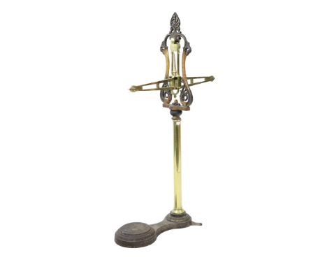 A Victorian brass and cast iron Shop Scale Frame, as is. (1)