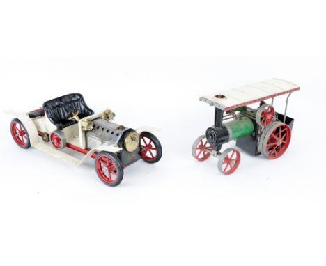 A rare Vintage Mamod Steam Driver Scale Model Roadster, 39cms (15"), in original box with instructions; together with another