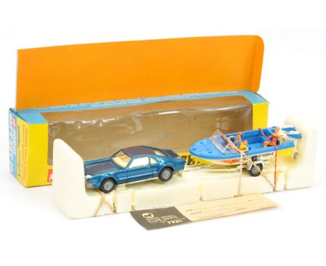 Corgi Toys GS36 Gift Set&nbsp; to include - Oldsmobile Toronado - blue body, cream interior, chrome trim, grey plastic tow ho