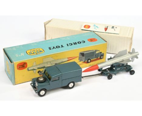 Corgi toys GS3 Gift Set "RAF" to Include Land Rover "RAF" - blue including tinplate tilt, flat spun hubs and metal tow hook, 