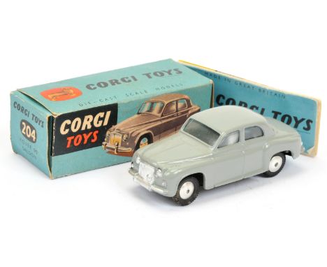 Corgi Toys 204 Rover 90 Saloon - grey body, silver trim and flat spun hubs -Excellent still a nice bright example in a Good (