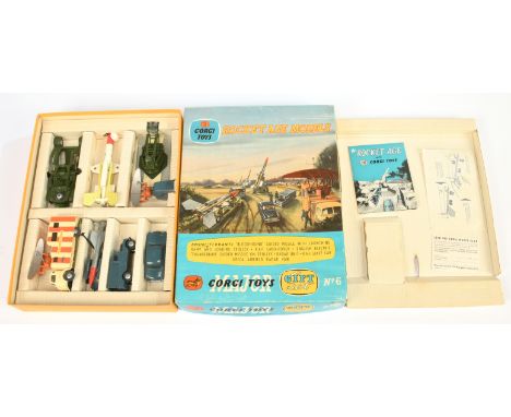 Corgi toys GS6 Gift Set "RAF" - "Rocket Age" to Include Land Rover "RAF" - blue including tinplate tilt, flat spun hubs and m