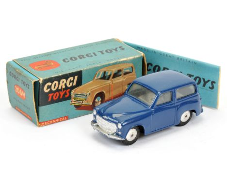 Corgi Toys 206M Hillman Husky - blue body, silver trim, mechanical motor and flat spun hubs - Excellent Plus lovely bright ex