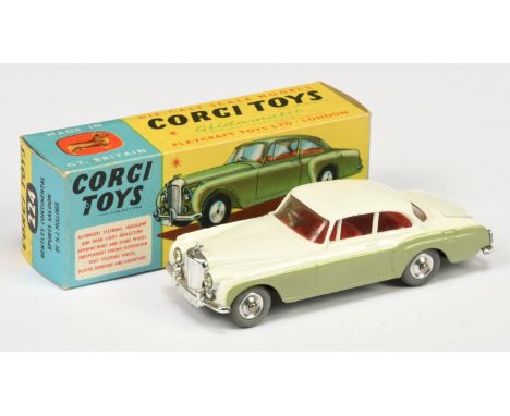 Corgi Toys 224 Bentley Continental Sports Saloon - two-tone white over green, (harder colour variation to find) with red inte