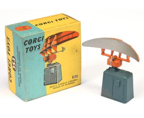 Corgi Toys 353 "RAF" Field Radar Scanner - finished in "RAF" blue, silver and orange scanner - Good Plus in a Good blue and y